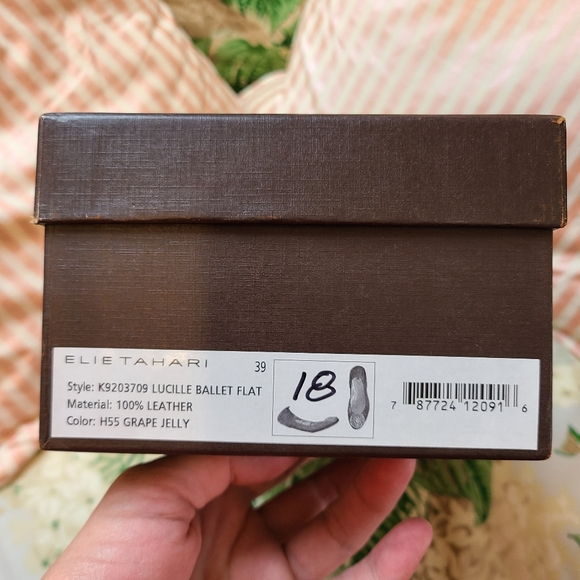 ELIE TAHARI π Lucille Ballet Flats in Grape Jelly purple suede LEATHER - Picture 16 of 16